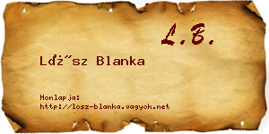 Lősz Blanka névjegykártya