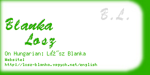 blanka losz business card